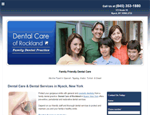 Tablet Screenshot of dentalcareofrockland.com